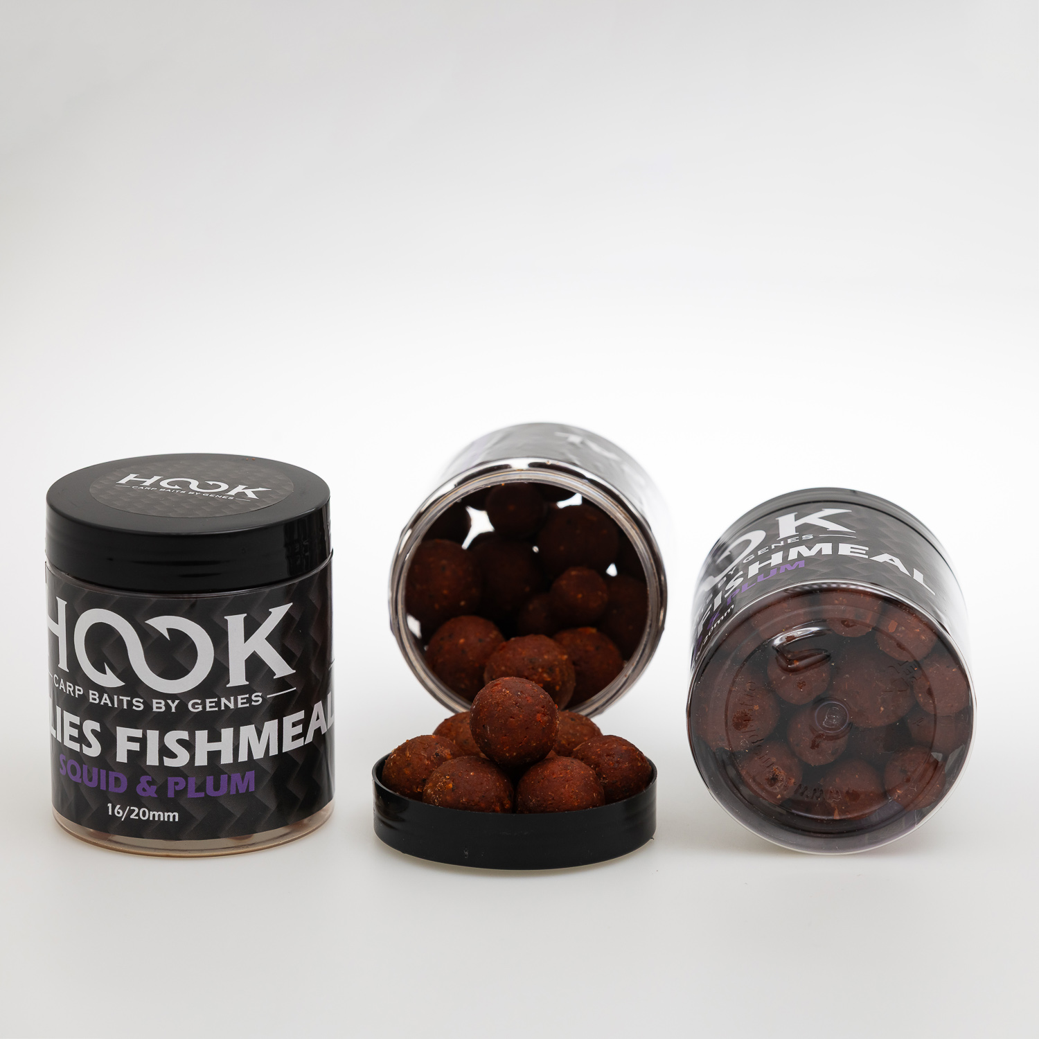 BOILIES DE CARLIG HARD FISHMEAL 16/20MM 250ML SQUID & PLUM - Imagine 3
