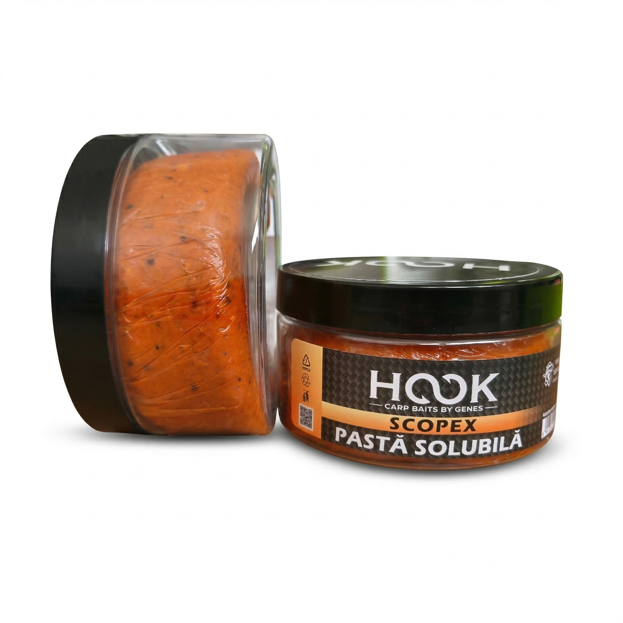 Pastă solubilă Scopex la borcan 350ml. Aromă dulce-cremoasă legendară, ideală pentru Crap și Amur. Îmbracă momeala pentru o atracție explozivă pe orice apă!